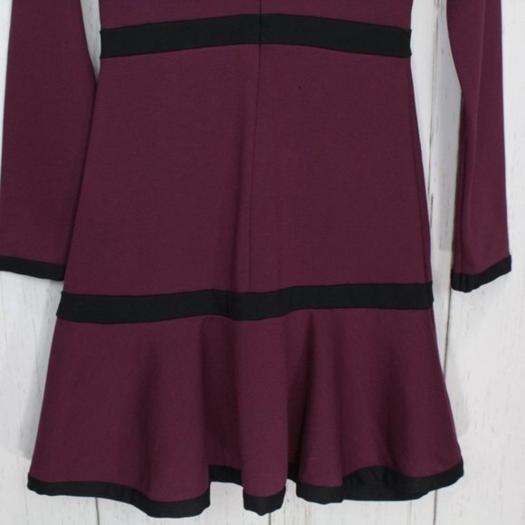 Revolve NBD Burgundy Long Sleeve Mini Dress M - Picture 6 of 9